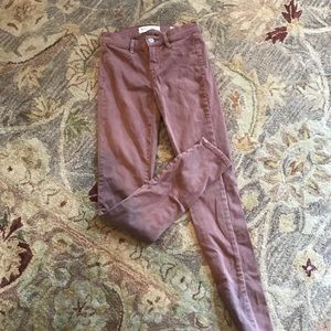 Rose colored Bullhead jeggings from PacSun